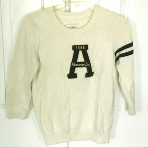 Varsity One Arm Stripe Pullover Crew Neck